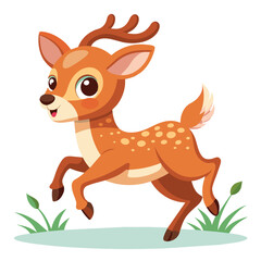 vector-cute-deer-cartoon-jumping