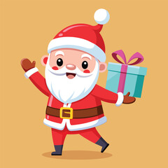 Happy merry christmas santa claus character