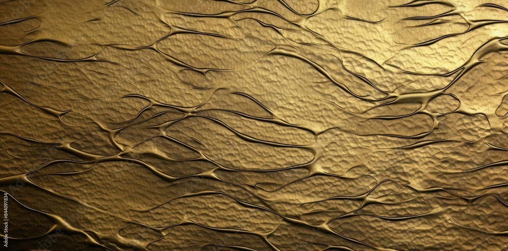 Poster metal texture brass background with a pattern of wavy lines