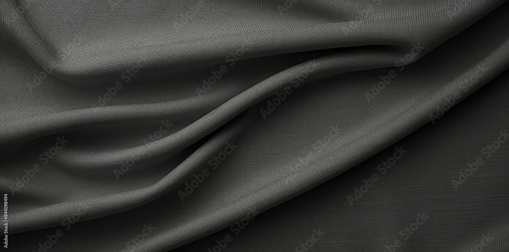 Poster grey fabric texture as a background a row of objects including a laptop, a cup of coffee, and a pair