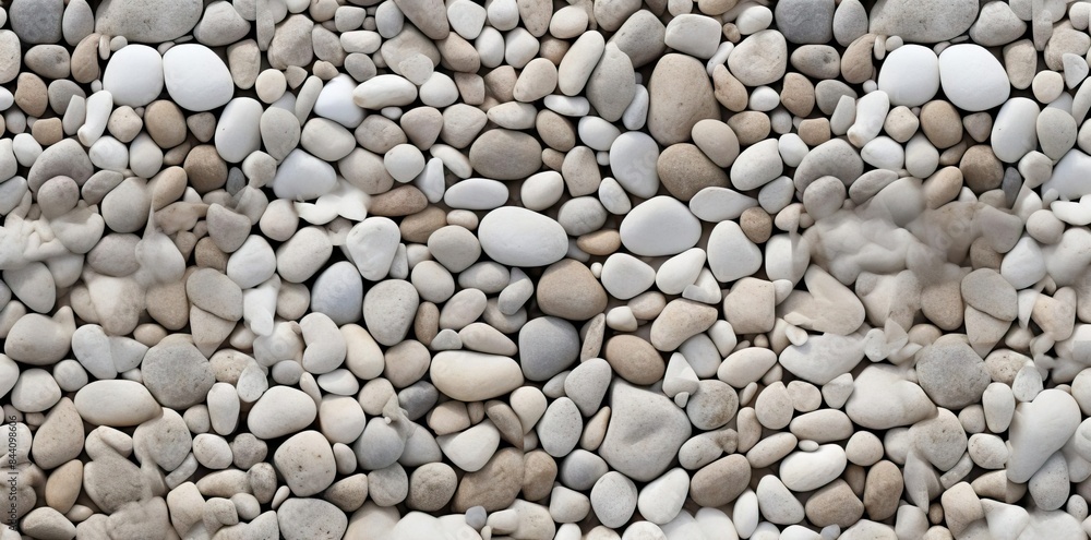 Poster gravel seamless texture as a background a row of rocks arranged in a row from left to right, with a 