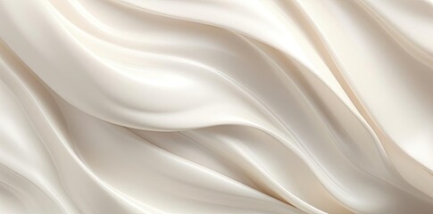 Fototapeta premium cream texture background of a white fabric with a red and white stripe, a white flower, and a white flower arranged in a row from left to right