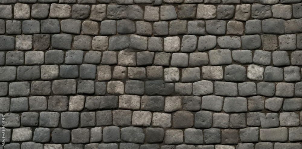 Poster cobblestone texture seamless pattern featuring a variety of rocks and stones, including a large gray