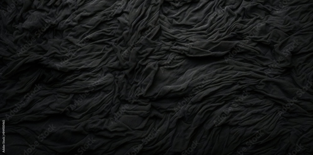 Poster black textile texture as a background a row of black fabric arranged in a row from left to right, with a white stripe in the center