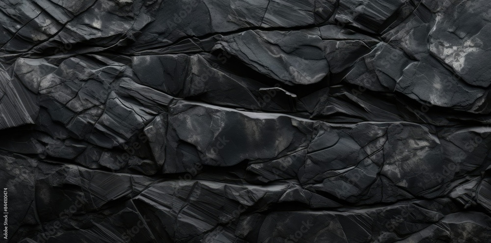 Poster black stone texture as a background a row of rocks arranged in a row from left to right, with a smal