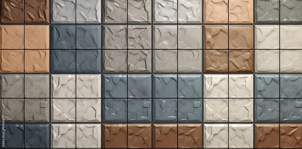 Poster bathroom tiles textured as a background a row of tiles arranged in a row from left to right, includi