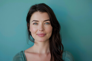 A close up portrait of a young woman with a subtle smile