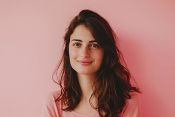Fototapeta premium A close up portrait of a young woman with a subtle smile