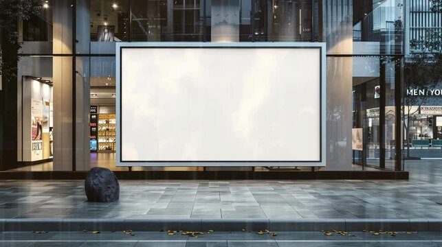 Blank space white board for product advertisement or service. Copy space. Video footage