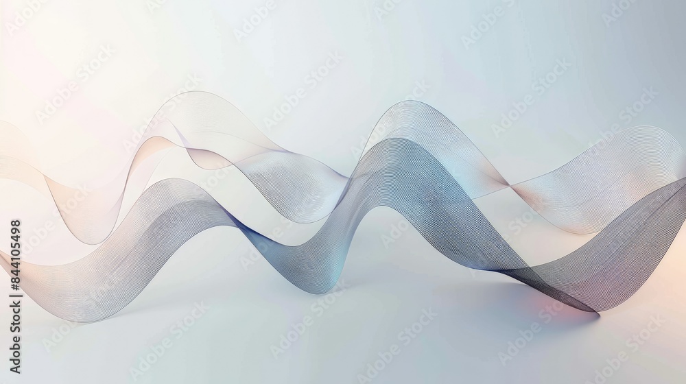 Poster stylish line chart with soft gradients and smooth curves, set against a light gray background.