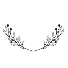 Flower and greenery frame and border