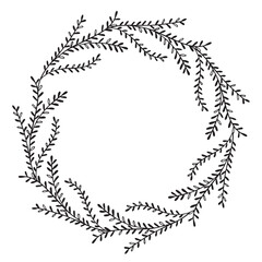 Flower and greenery frame and border