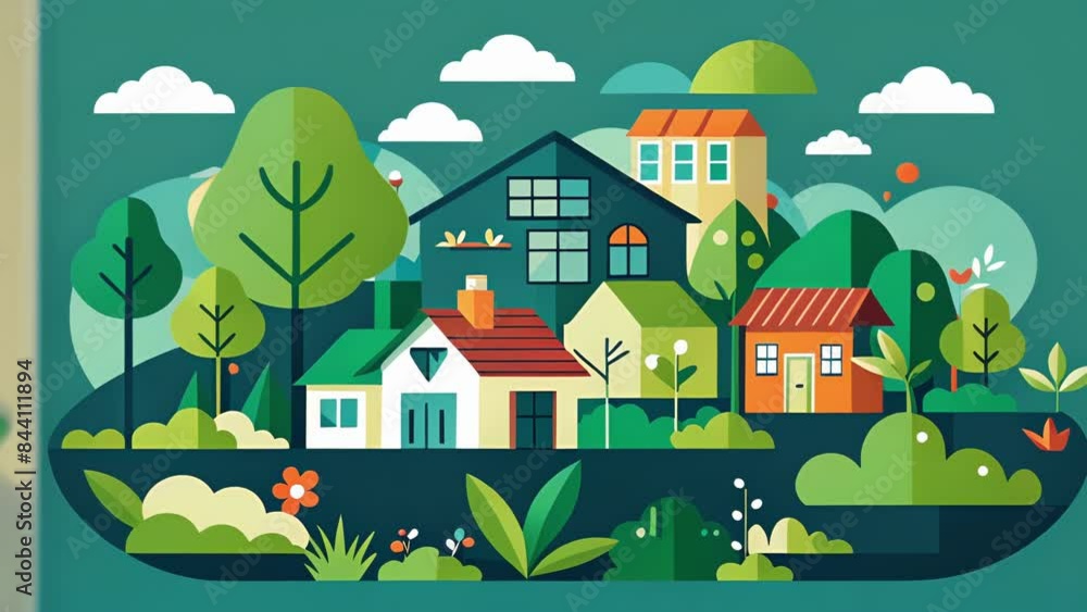 Poster an ecofriendly housing community is developed using data on local flora and fauna ensuring the prese