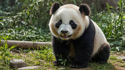 Fototapeta premium A beautiful cute Panda 