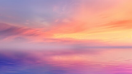 Fototapeta premium Warm cloudy sky background over the waters and beaches.
