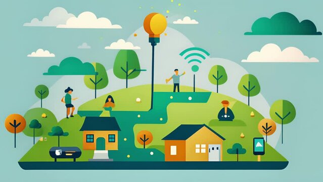 A platform that crowdsources information on internet and cellular connectivity in rural areas supporting efforts to bridge the digital divide.. 2d flat cartoon