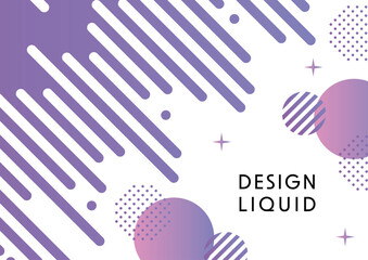 抽象的　液体　フレーム  幾何学　紫　シンプル