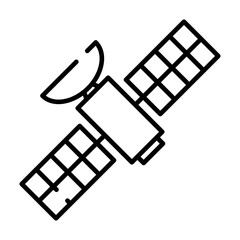 Satellite black line icon