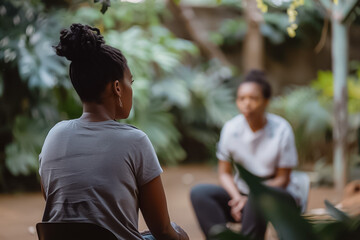 Mental Health Support Session A person seeking mental