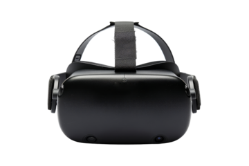 Black Virtual Reality Headset isolated on white background