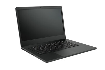 Black Laptop with Blank Screen