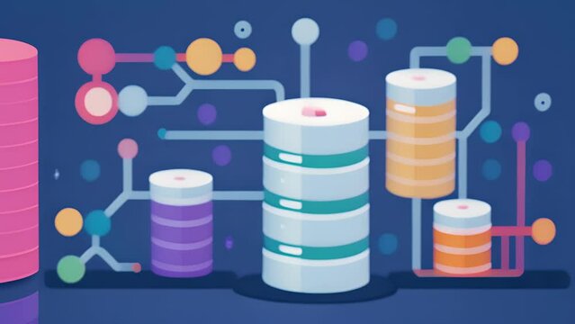 A database containing millions of chemical compounds regularly updated with data from newly published research and clinical trials.. 2d flat cartoon