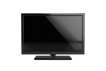Fototapeta premium Black Flat Screen Television isolated on white background