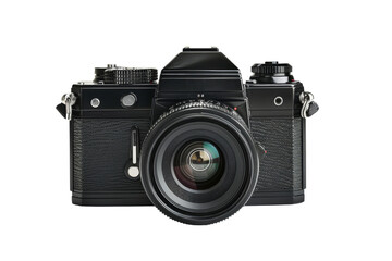 Vintage 35mm Film Camera isolated on white background