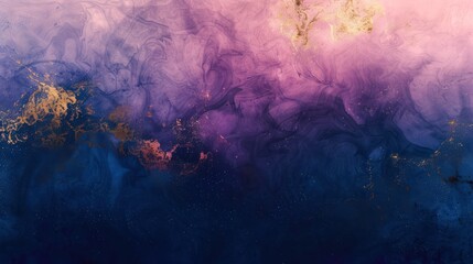 Abstract background of wavy clouds in blue and pink gradations.