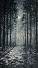 Fototapeta premium forest in fog