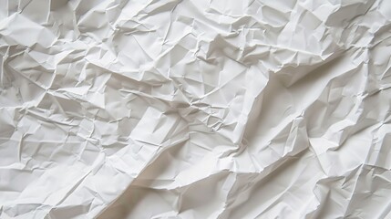 Obraz premium Abstract White Crumpled Paper Texture.