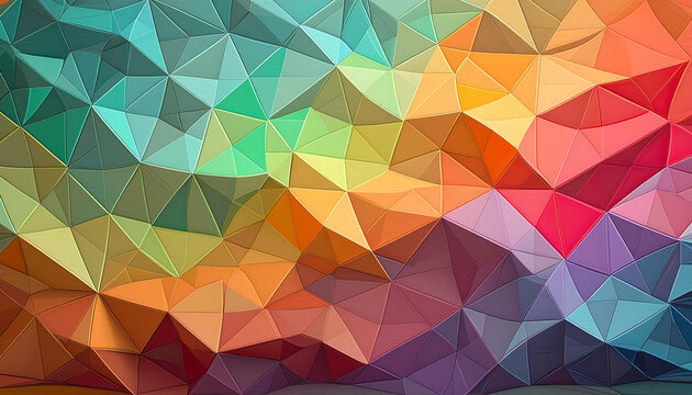 polygone de couleur moderne, fond color&eacute; avec triangles bleu vert orange violet