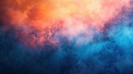 Gradient pastel blue orange abstract background rough surface contour.