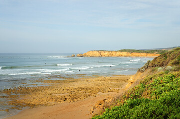 A beach scene near the Great Ocean Road, Victoria, Australia