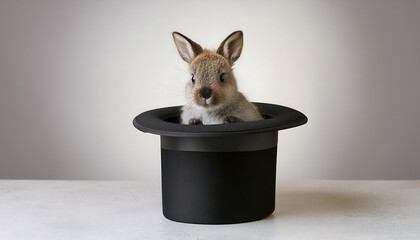 Baby Kangaroo Popping Out of a Silk Hat