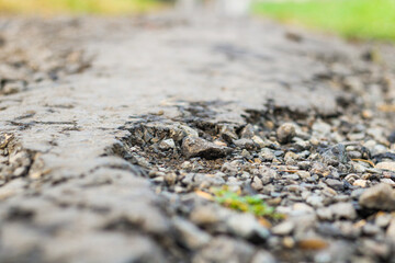 damaged asphalt road texture