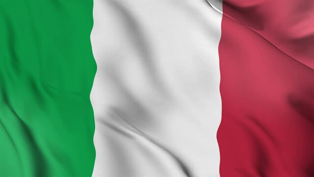 italy shiny realistic 3d background national waving flag