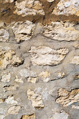 Irregular Stone Wall with Mixed Color Bricks