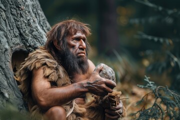 Exploring the Ancestral World: Neanderthal Man in His Natural Habitat, Tracing the Evolution and Survival of the Early Human Species.

