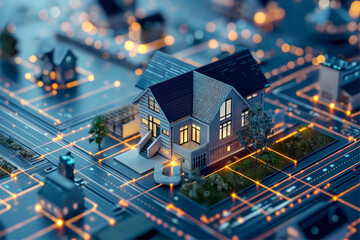 Obraz premium Digital Innovation in Architectural Home Design