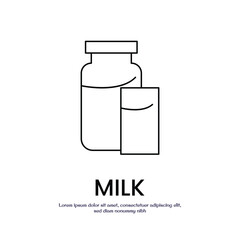 milk thin outline icon vector design good for web or mobile app
