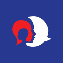 speak logo design icon vector 