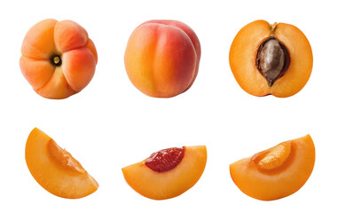 Isolated PNG Apricot Fruit, GENERATIVE AI