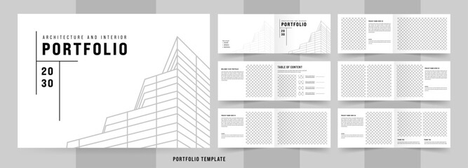 Landscape Architecture and Interior Portfolio Brochure Template