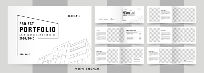 Landscape architecture Portfolio Template, a4 standard size print ready brochure template