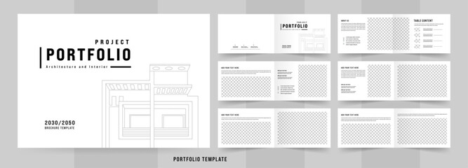 Landscape Architecture Portfolio Magazine Design, a4 standard size print ready brochure template