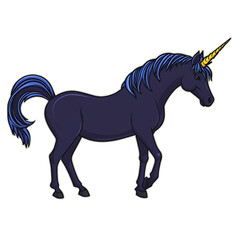 Obraz premium Unicorn cute sticker isolated on transparent background