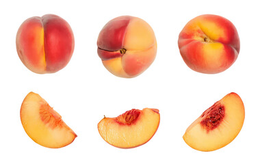 Isolated PNG Peach Fruit, GENERATIVE AI