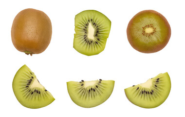 Fototapeta premium Isolated PNG kiwi Fruit, GENERATIVE AI