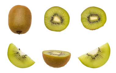 Fototapeta premium Isolated PNG kiwi Fruit, GENERATIVE AI